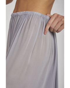 Pantalone ampio in georgette di seta con elastico in vita