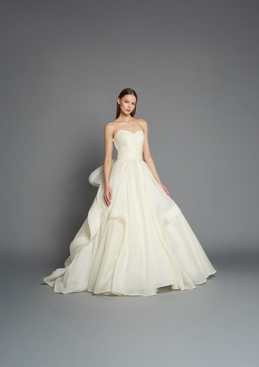 Abito Brezza in organza avorio | Antonio Riva Milano
