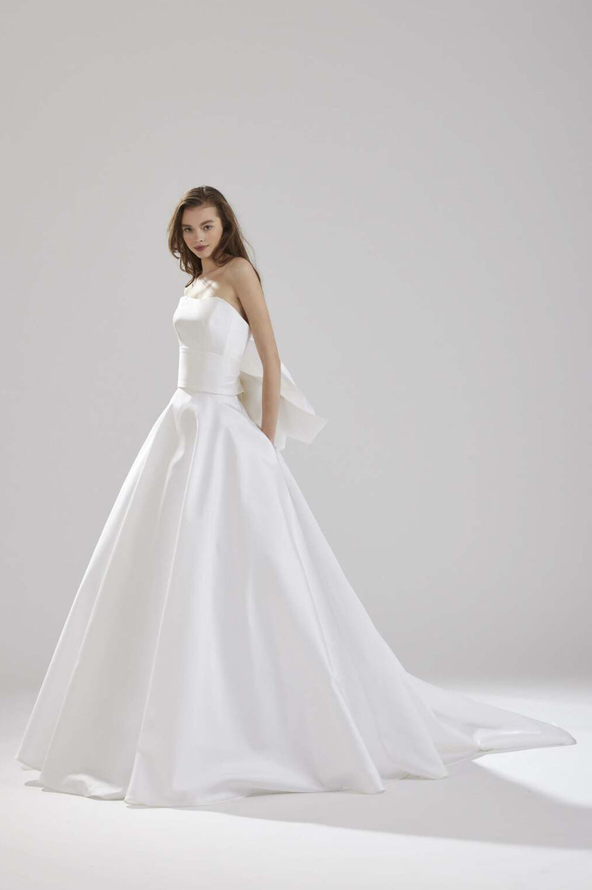 antonio riva black and white striped wedding dress Post