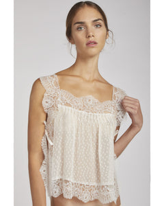 Top con pizzo
