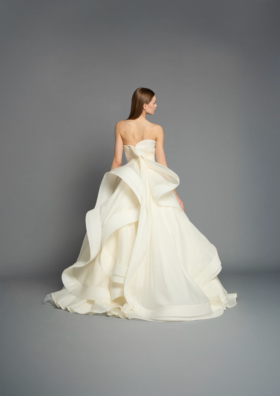 Abito Brezza in organza avorio | Antonio Riva Milano