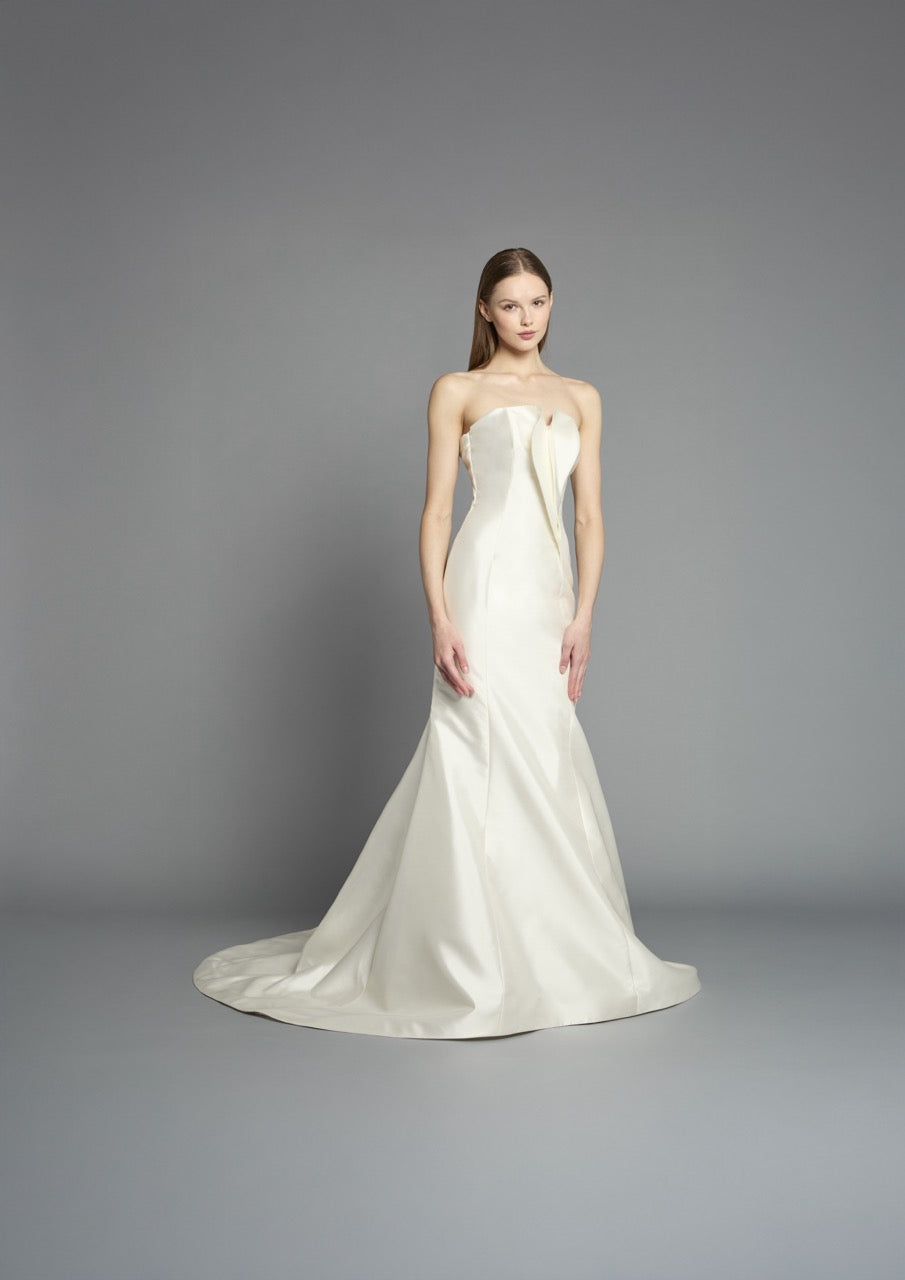 Abito sposa Goccia in mikado avorio | Antonio Riva Milano