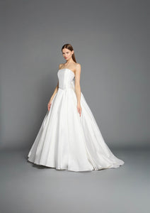antonio riva black and white striped wedding dress Black and White Wedding Dresses