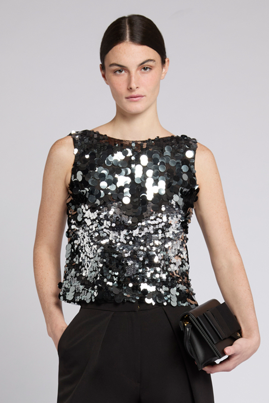 Top Soleil in paillettes | Antonio Riva Milano