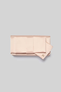 Antonio Riva Milano pochette da cerimonia Fiocco Grande in tessuto mikado rosa con maxi fiocco, Made in Italy